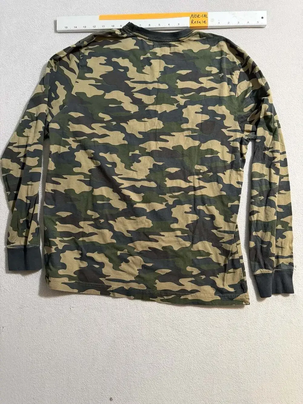 True Religion Crafted With Pride Camo Print Long Sleeve Crew Neck T-Shirt